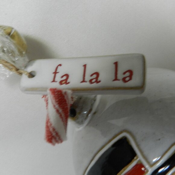 Mud Pie Snowman Christmas Ornament large ball stoneware Holiday  4.5" x 4.5" NEW - Picture 5 of 9